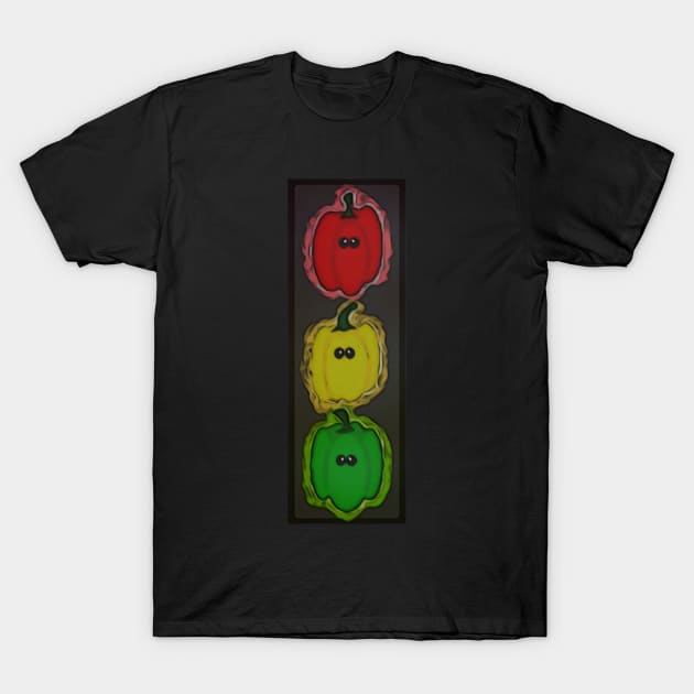 Bell Pepper Lights T-Shirt by Patchwork Bird